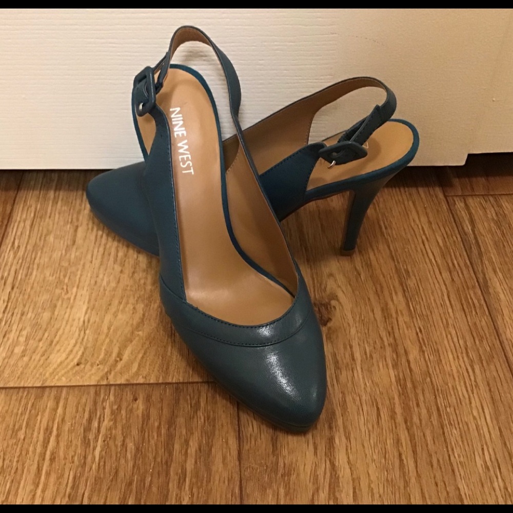 Nine West Slingback Platform Heels